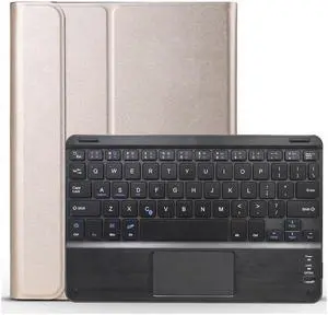 Touchpad Keyboard Case for Lenovo Tab M10 Plus 10.6 inch 3rd Generation 2022 (Model TB-125FU/TB-128FU/TB-128XU) Detachable Wireless Keyboard with Trackpad Gold