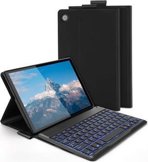 Backlit Bluetooth Keyboard Case for Lenovo Tab M10 Plus 3rd Gen 10.6 Inch 2022 with Pencil Holder, Wireless Detachable Keyboard Case with Protective Cover