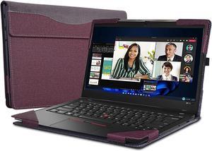 Case for Lenovo ThinkPad X1 Carbon Gen 10 / Gen 9 / Yoga Gen 7 / Yoga Gen 6 14 inch, PU Leather Protective Hard Shell Cover Red