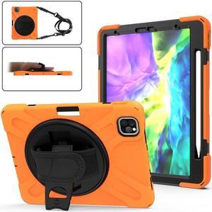 Case For iPad Pro 11 inch  2022 2021 2020 2018 and iPad Air 5 Air 4 10.9 inch 2022 2020 with Pencil Holder, Protective Cover with Kickstand Shoulder Strap