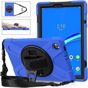 Case for Lenovo Tab M10 FHD Plus 10.3 inch 2020 2nd Generation / K10, TB-X606F/TB-X606X/TB-X6C6F/TB-X6C6X, Heavy Duty Rugged Drop Resistant Shockproof Cover with Stand/Hand & Shoulder Strap Blue