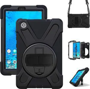 Case for Lenovo Tab M8 3rd Gen 2021 TB-8506F TB-8506X, Heavy Duty Rugged Cover for Lenovo Tab M8 HD Tablet 2nd Gen 2019 TB-8505F TB-8505X/ Smart Tab M8 TB-8505FS with Shoulder Strap,Stand