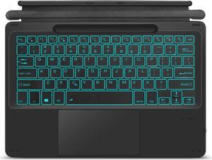 Type Cover for 13 inch Microsoft Surface Pro 9 / Pro 8 / Pro X, Wireless Thin Bluetooth Keyboard with Trackpad, 7 Colors Backlit, Pencil Holder