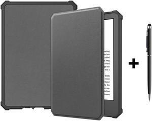 Case for All-New Kindle 11th Generation 2022 Release, Ultra Thin Lightweight Smart Protective Durable Premium PU Leather Cover with Auto Sleep Wake Function with Universal Stylus Pen Gray