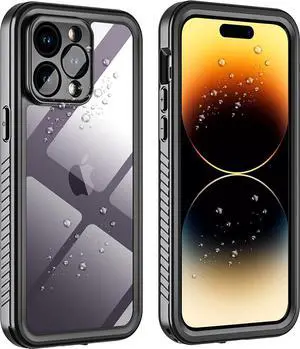 for iPhone 14 Pro Case Waterproof, Shockproof Bumper Case with Built-in Screen Protector, Dustproof Anti-Scratch Anti-Stain Phone Case for iPhone 14 Pro 5G 6.1 inch