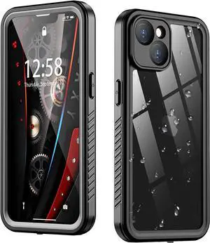 For iPhone 14 Plus Case Waterproof, Shockproof Bumper Case with Built-in Screen Protector, Dustproof Anti-Scratch Anti-Stain Phone Case for iPhone 14 Plus 5G 6.7 inch