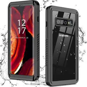 For Samsung Galaxy S10 4G Case, S10 Waterproof Case with Built-in Screen Protector, Full Body Protective Heavy Duty Shockproof IP68 Waterproof Clear Case for Samsung Galaxy S10 4G 6.1 inch