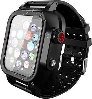 Waterproof Case for 38mm Apple Watch Series 3 and Series 2 with Built-in Screen Protector Full Body Shell for Waterproof Anti-Scratch Shockproof Impact Resistant with Watch Band