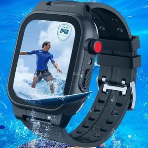 Compatible with Apple Watch Series 8 / Series 7 41mm Waterproof Case, Full Body Protective Cover with Screen Protector and Band For iWatch S8 S7 41mm