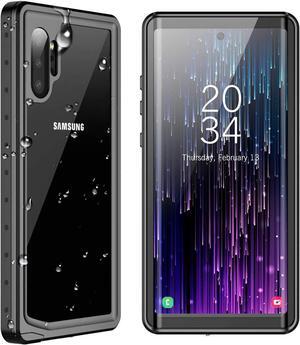 For Samsung Galaxy Note 10+ Plus Waterproof Case, Built-in Screen Protector Fingerprint Unlock with Film, Shockproof Full Body Cover Waterproof Case for Samsung Galaxy Note 10+ Plus 5G 6.8 inch 2019