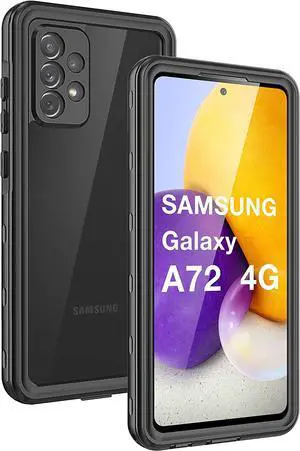 For Samsung Galaxy A72 4G Waterproof Case,IP68 Waterproof Full Body Underwater Case Built-in Screen Protector,Heavy Duty Shockproof Protective Cover for Galaxy A72 4G (Not Fit for 5G)
