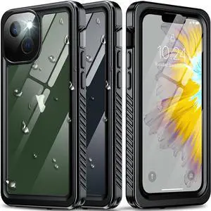 iPhone 13 Mini Case Waterproof, iPhone 13 Mini Shockproof Cover with Built-in Screen Protector Full Body Heavy Duty Anti-Scratch Phone Case for iPhone 13 Mini 5G 5.4 inch
