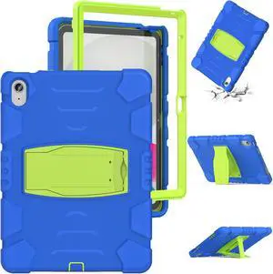 Case for iPad 10th Generation 10.9 inch 2022, Heavy Duty Multi-Angle Viewing Shockproof Rugged Protective Cover with Built-in Stand for iPad 10th Gen 10.9'' 2022 Blue