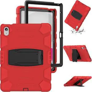 Case for iPad 10th Generation 10.9 inch 2022, Heavy Duty Multi-Angle Viewing Shockproof Rugged Protective Cover with Built-in Stand for iPad 10th Gen 10.9'' 2022 Red