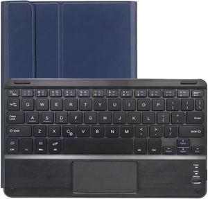 Bluetooth Keyboard Case with Trackpad for iPad Pro 12.9 inch 2022 2021 2020 2018 iPad 6th 5th 4th and 3rd Generation Removable Wireless Keyboard with Leather Cover Blue