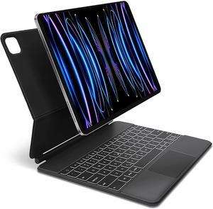 Magic Keyboard for iPad Pro 12.9 2022 6th Gen / 2021 5th Gen / 2020 4th Gen / 2018 3rd Gen - Backlit Trackpad Keyboard Magnetic Folio Smart Stand Cover for iPad Pro 12.9" 6th & 5th & 4th & 3rd Gen