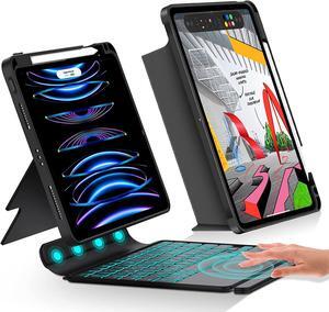 Keyboard Case for iPad Mini 6 2021 8.3 Inch, Slim Wireless Bluetooth Keyboard Cover with Trackpad, 7 Colors Backlight, Pencil Holder for iPad Mini 6th Generation 2021 Model A2567 A2568 A2569