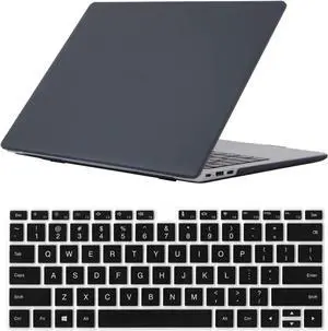 Compatible with Huawei Mate Book D14 Case /  Honor Magic 14 / Honor Magic X14 Matte Laptop Protective Hard Shell Case 14 inch with Keyboard Cover Skin Black