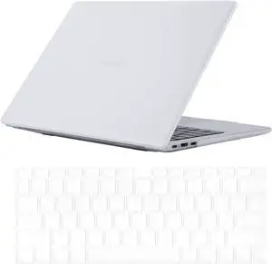 Compatible with Huawei MateBook D15 Case / Honor Magic 15 / Honor Magic X15 Matte Laptop Protective Hard Shell Case 15 inch with Keyboard Cover Skin Transparent