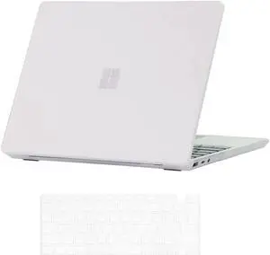 Slim Case for Microsoft Surface Laptop Go 1 / Go 2 12.4 inch 2022 2020 2019 Matte Protective Case Hard Shell Laptop Cover with Transparent Keyboard Cover Skin Matte Transparent