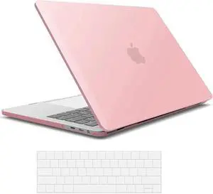 Compatible with MacBook Pro 15 Inch Case 2019 2018 2017 2016 A1990 A1707, Hard Shell Case with Keyboard Cover & Type C Adapter for Mac Pro 15 Touch Bar Pink