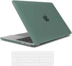 Compatible with MacBook Pro 15 Inch Case 2019 2018 2017 2016 A1990 A1707, Hard Shell Case with Keyboard Cover & Type C Adapter for Mac Pro 15 Touch Bar Green