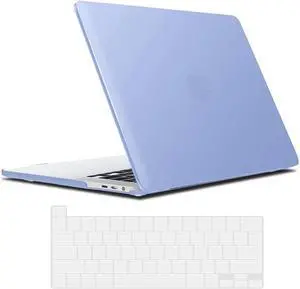 Compatible with MacBook Pro 16 Inch Case A2141 Release 2020 2019, Hard Shell Case with Keyboard Cover for Old Version Mac Pro 16" Matte Light blue