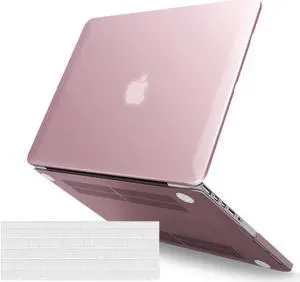 Protective Hard Case for MacBook Pro 15 inch with Retina Display Model A1398 Shell Cover with Keyboard Skin For Apple MacBook Pro 15.4", 2012-2015 Release Rose Gold