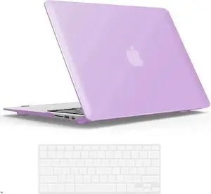 Compatible with Old Version MacBook Air 13 Inch Case (2017-2010 Release) Model: A1466 / A1369, Plastic Hard Shell Case with Keyboard for Apple Mac Air 13" Purple
