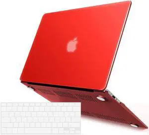 Compatible with MacBook Air 11 Inch Case Model A1370 A1465, Soft Touch Plastic Hard Shell Cover with Keyboard Cover for Apple Mac Air 11" Red