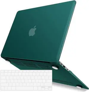 Compatible with MacBook Air 11 Inch Case Model A1370 A1465, Soft Touch Plastic Hard Shell Cover with Keyboard Cover for Apple Mac Air 11" Dark Green