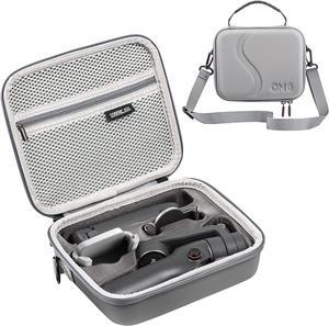 OM 6 Case, Waterproof Portable PU Leather Storage Shoulder Bag Travel Carrying Case for DJI Osmo Mobile 6 Gimbal Stabilizer Accessories