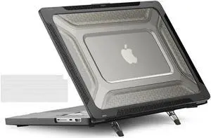 MacBook Pro 16 Inch Case 2023 2021 2022 Release A2780 A2485 M2 M1 Pro/Max & Retina & Touch ID, Heavy Duty Plastic Hard Shell Case with Fold Kickstand and Keyboard Cover Skin