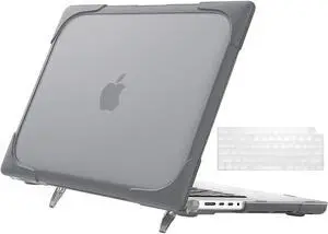 Compatible with MacBook Pro 16 Inch Case 2023 2021 2022 Release A2780 A2485 M2 M1 Pro/Max & Retina & Touch ID, Heavy Duty Plastic Hard Shell Case with Fold Kickstand & Keyboard Cover Skin
