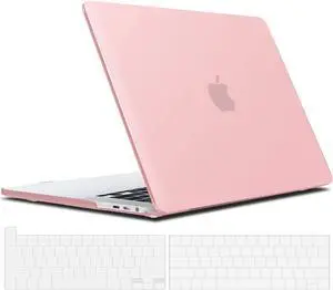 MacBook Pro 14 inch Case 2023 2022 2021 Release M2 A2779 A2442 M1 Pro/Max Chip with Touch ID, Hard Case Shell Cover and Keyboard Skin Cover Pink