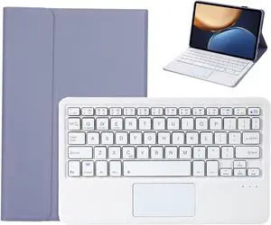 Touchpad Keyboard Case for Xiaomi Pad 5 Pro 12.4 / Mi Pad 5 Pro 12.4 inch 2022, Detachable Wireless Keyboard with Trackpad & Pencil Holder Purple