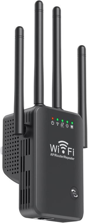 WiFi Extender Signal Booster Long Range up to 9985sq.ft and 50+ Devices, Internet Booster for Home, Wireless Internet Repeater and Signal Amplifier, 5 Modes,1-Tap Setup, Supports Ethernet Port