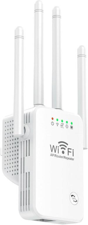 Upgraded WiFi Extender Signal Booster for Home - up to 9956 sq.ft Coverage - Long Range Wireless Internet Repeater and Signal Amplifier with Ethernet Port - 1 Tap Setup, 5 Modes, 40+ Devices