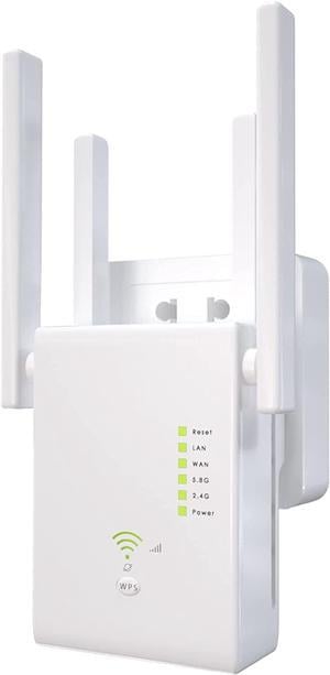WiFi Extender 1200Mbps WiFi Signal Booster for Home 6000 Sq.ft and 35 Devices, Dual Band 2.4G/5G Outdoor Signal Amplifier with Ethernet Port