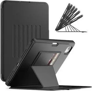 Magnetic Stand Case for iPad Air 5th 4th Generation 10.9 inch 2022 2020 - Shockproof Cover with Pencil Holder, Card Slot, Auto Sleep Wake For iPad Pro 11 inch 2018 2020 2021 2022 (1st/2nd/3rd/4th Gen)