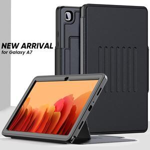 Magnetic Stand Case for Samsung Galaxy Tab A7 10.4 Inch 2022 2020 SM-T500/T503/T505/T507- Multiple Angles Shockproof Soft TPU Protective Cover with Card Slot, Auto Sleep/Wake