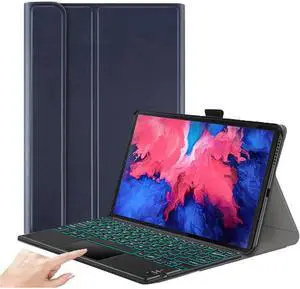 Touchpad Keyboard Case for Lenovo Tab M10 3rd Gen Case 10.1 inch 2022 Model TB-328F Slim Leather Cover with Detachable Keyboard / Backlights / Pencil Holder Blue