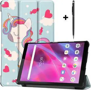 Case for Lenovo 8.0 Inch Tab M8 Gen 3 2022/ Smart Tab M8 Gen 3 2022/Tab M8 HD LTE 2021/ Tab M8 HD/Smart Tab M8/Tab M8 FHD 2019, Slim Lightweight Stand Hard Shell Protective Cover with Stylus Pen