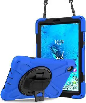 Case For Lenovo Tab M8 Gen 3 2022/ Smart Tab M8 Gen 3 2022/Tab M8 HD LTE 2021/ Tab M8 HD/Smart Tab M8/Tab M8 FHD 2019, Rugged Heavy Duty Shockproof Rotating Kickstand Protective Cover Blue