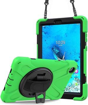 Case For Lenovo Tab M8 Gen 3 2022/ Smart Tab M8 Gen 3 2022/Tab M8 HD LTE 2021/ Tab M8 HD/Smart Tab M8/Tab M8 FHD 2019, Rugged Heavy Duty Shockproof Rotating Kickstand Protective Cover Green