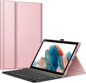 Wireless Keyboard Case for Lenovo Tab K10 2021 / Lenovo Tab M10 FHD Plus 2020 2nd Gen 10.3  inch TB-X606F / TB-X606X Slim Shell Lightweight Stand Cover with Detachable Keyboard Rose Gold