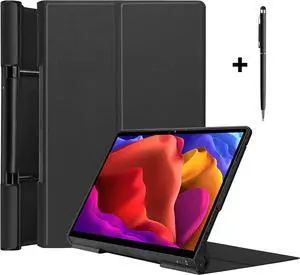 Case for Lenovo Yoga Pad Pro 13 Inch Model YT-K606 / YT-K606F 2021, Ultra Thin PU Leather Hard Shell Cover with Universal Stylus Pen