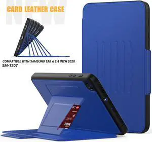 Magnetic Case for Samsung Galaxy Tab A 8.4 2020 Tablet Model SM-T307 / SM-T307U, Multi-Angle Viewing Smart Protective Stand Cover with Card Slot, Auto Wake/Sleep Blue