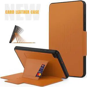 Magnetic Case for Samsung Galaxy Tab A 8.0 inch 2019 Model SM-T290/T295/T297 Multi-Angle Viewing Smart Protective Stand Cover with Card Slot, Auto Wake/Sleep Brown