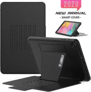 Magnetic Case for Samsung Galaxy Tab A 10.1 2019 Model SM-T510/T515/T517 Multi-Angle Viewing Smart Protective Stand Cover with Card Slot, Auto Wake/Sleep